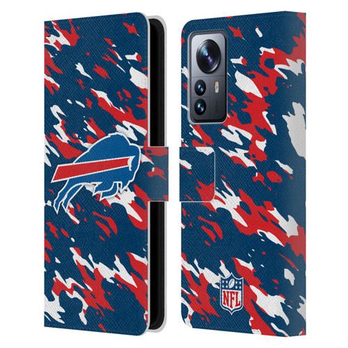 NFL Buffalo Bills Logo Camou Leather Book Wallet Case Cover For Xiaomi 12 Pro