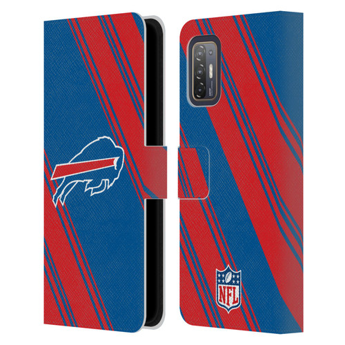 NFL Buffalo Bills Artwork Stripes Leather Book Wallet Case Cover For HTC Desire 21 Pro 5G
