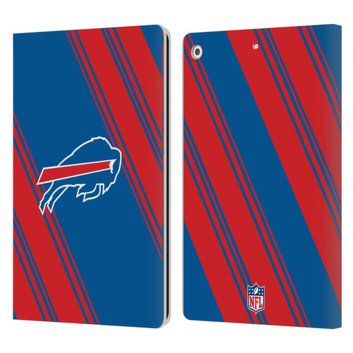 NFL Buffalo Bills Artwork Stripes Leather Book Wallet Case Cover For Apple iPad 10.2 2019/2020/2021