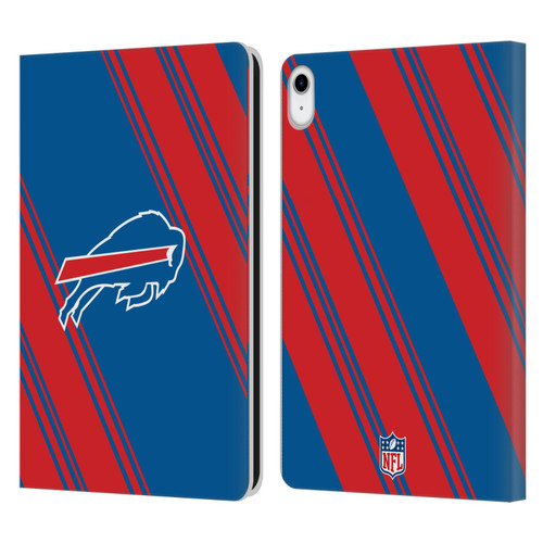 NFL Buffalo Bills Artwork Stripes Leather Book Wallet Case Cover For Apple iPad 10.9 2022/2025