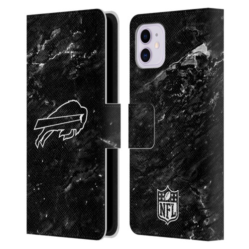 NFL Buffalo Bills Artwork Marble Leather Book Wallet Case Cover For Apple iPhone 11