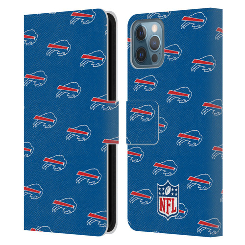 NFL Buffalo Bills Artwork Patterns Leather Book Wallet Case Cover For Apple iPhone 12 / iPhone 12 Pro