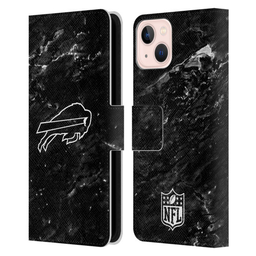 NFL Buffalo Bills Artwork Marble Leather Book Wallet Case Cover For Apple iPhone 13