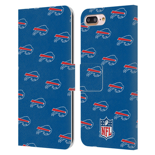NFL Buffalo Bills Artwork Patterns Leather Book Wallet Case Cover For Apple iPhone 7 Plus / iPhone 8 Plus