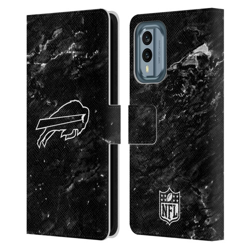NFL Buffalo Bills Artwork Marble Leather Book Wallet Case Cover For Nokia X30