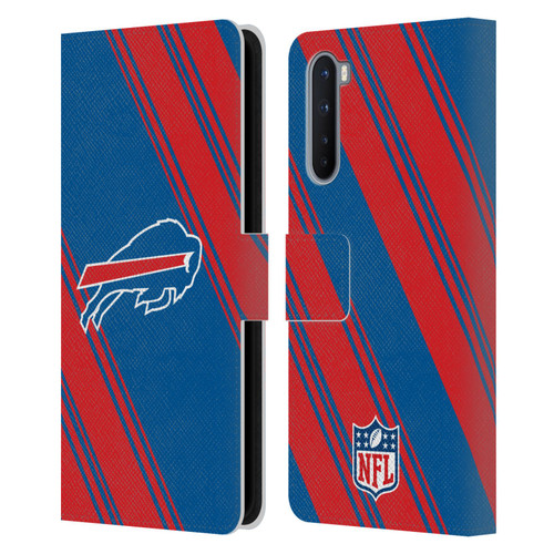 NFL Buffalo Bills Artwork Stripes Leather Book Wallet Case Cover For OnePlus Nord 5G