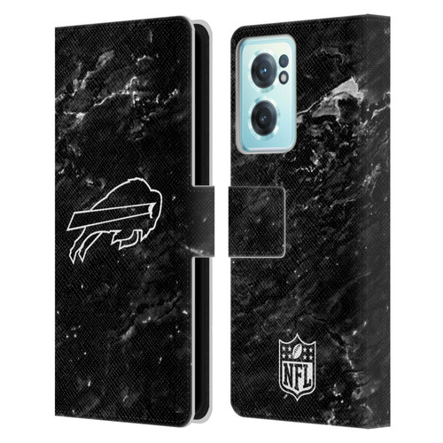 NFL Buffalo Bills Artwork Marble Leather Book Wallet Case Cover For OnePlus Nord CE 2 5G