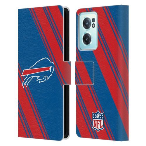 NFL Buffalo Bills Artwork Stripes Leather Book Wallet Case Cover For OnePlus Nord CE 2 5G