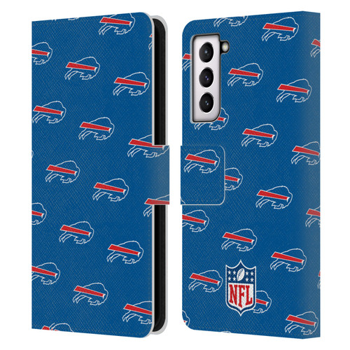 NFL Buffalo Bills Artwork Patterns Leather Book Wallet Case Cover For Samsung Galaxy S21 5G