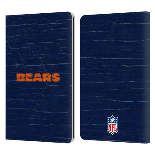 NFL Chicago Bears Logo Distressed Look Leather Book Wallet Case Cover For Amazon Kindle Paperwhite 1 / 2 / 3