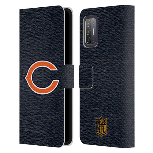 NFL Chicago Bears Logo Football Leather Book Wallet Case Cover For HTC Desire 21 Pro 5G