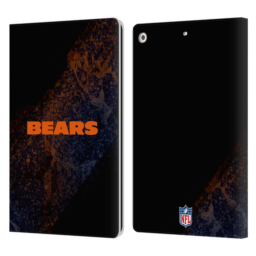 NFL Chicago Bears Logo Blur Leather Book Wallet Case Cover For Apple iPad 10.2 2019/2020/2021