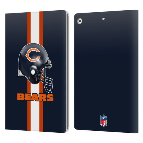 NFL Chicago Bears Logo Helmet Leather Book Wallet Case Cover For Apple iPad 10.2 2019/2020/2021