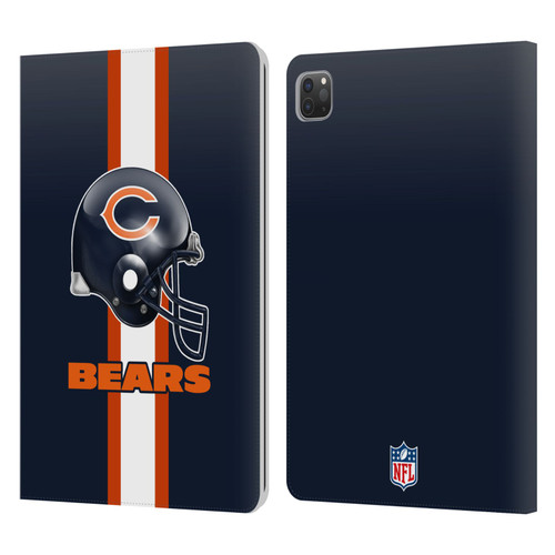 NFL Chicago Bears Logo Helmet Leather Book Wallet Case Cover For Apple iPad Pro 11 2020 / 2021 / 2022