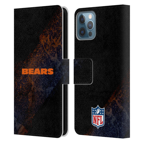 NFL Chicago Bears Logo Blur Leather Book Wallet Case Cover For Apple iPhone 12 / iPhone 12 Pro