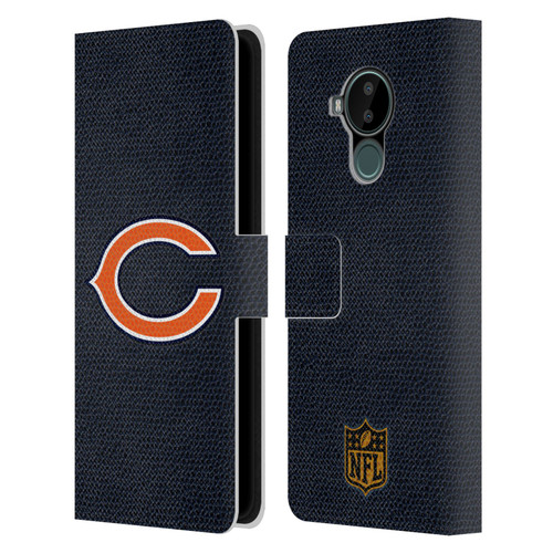 NFL Chicago Bears Logo Football Leather Book Wallet Case Cover For Nokia C30