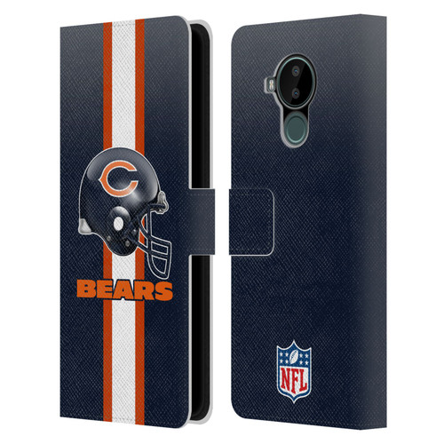 NFL Chicago Bears Logo Helmet Leather Book Wallet Case Cover For Nokia C30