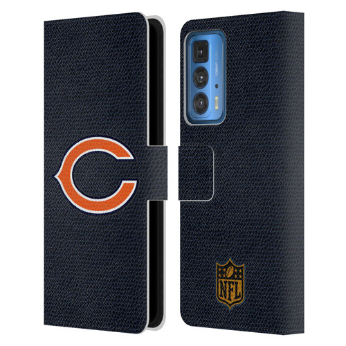 NFL Chicago Bears Logo Football Leather Book Wallet Case Cover For Motorola Edge 20 Pro