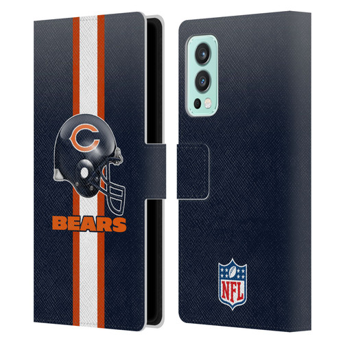 NFL Chicago Bears Logo Helmet Leather Book Wallet Case Cover For OnePlus Nord 2 5G