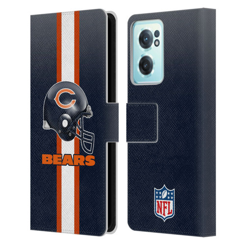NFL Chicago Bears Logo Helmet Leather Book Wallet Case Cover For OnePlus Nord CE 2 5G