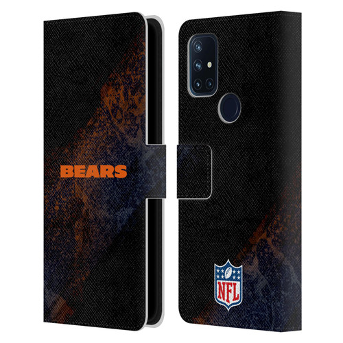 NFL Chicago Bears Logo Blur Leather Book Wallet Case Cover For OnePlus Nord N10 5G