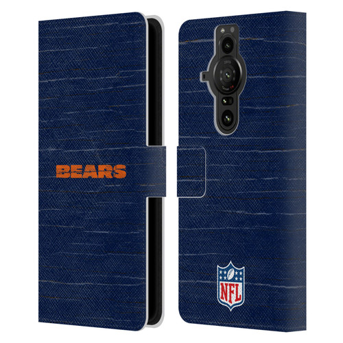NFL Chicago Bears Logo Distressed Look Leather Book Wallet Case Cover For Sony Xperia Pro-I