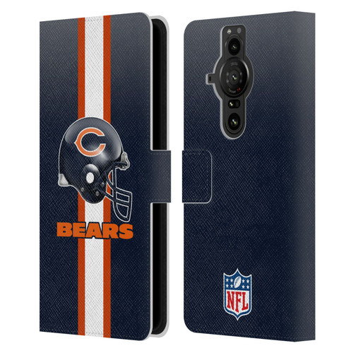 NFL Chicago Bears Logo Helmet Leather Book Wallet Case Cover For Sony Xperia Pro-I