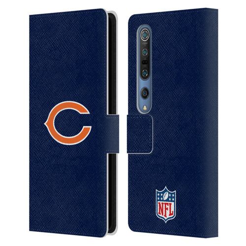 NFL Chicago Bears Logo Plain Leather Book Wallet Case Cover For Xiaomi Mi 10 5G / Mi 10 Pro 5G