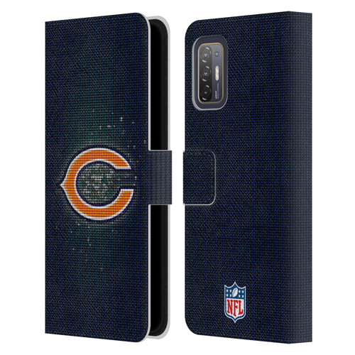 NFL Chicago Bears Artwork LED Leather Book Wallet Case Cover For HTC Desire 21 Pro 5G