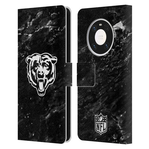 NFL Chicago Bears Artwork Marble Leather Book Wallet Case Cover For Huawei Mate 40 Pro 5G