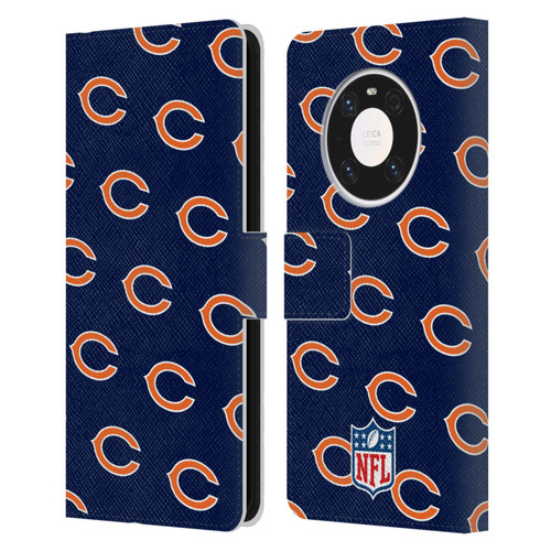 NFL Chicago Bears Artwork Patterns Leather Book Wallet Case Cover For Huawei Mate 40 Pro 5G
