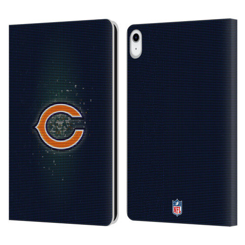 NFL Chicago Bears Artwork LED Leather Book Wallet Case Cover For Apple iPad 10.9 2022/2025