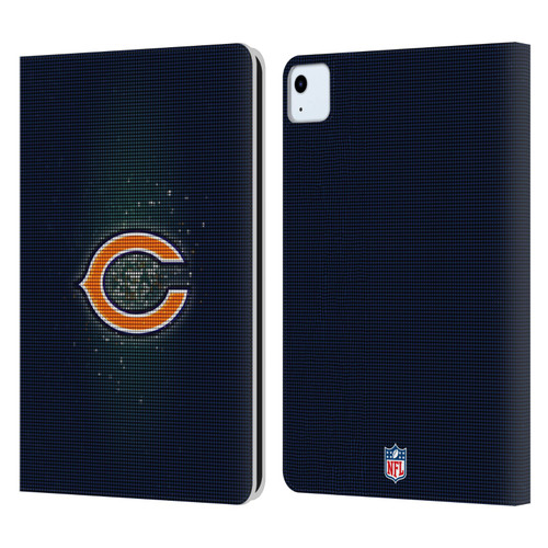 NFL Chicago Bears Artwork LED Leather Book Wallet Case Cover For Apple iPad Air 11 2020/2022/2024