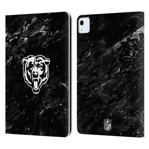 NFL Chicago Bears Artwork Marble Leather Book Wallet Case Cover For Apple iPad Air 11 2020/2022/2024