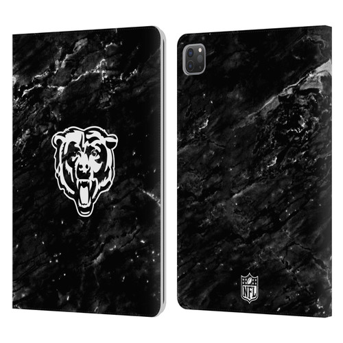NFL Chicago Bears Artwork Marble Leather Book Wallet Case Cover For Apple iPad Pro 11 2020 / 2021 / 2022