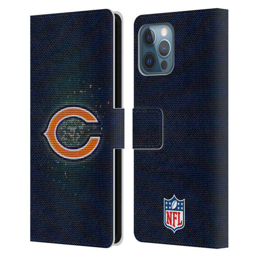 NFL Chicago Bears Artwork LED Leather Book Wallet Case Cover For Apple iPhone 12 Pro Max