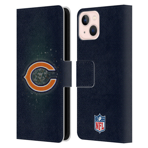 NFL Chicago Bears Artwork LED Leather Book Wallet Case Cover For Apple iPhone 13