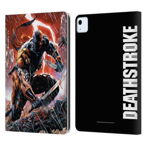 Justice League DC Comics Deathstroke Comic Art Vol. 1 Gods Of War Leather Book Wallet Case Cover For Apple iPad Air 2020 / 2022