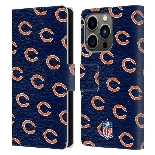 NFL Chicago Bears Artwork Patterns Leather Book Wallet Case Cover For Apple iPhone 14 Pro