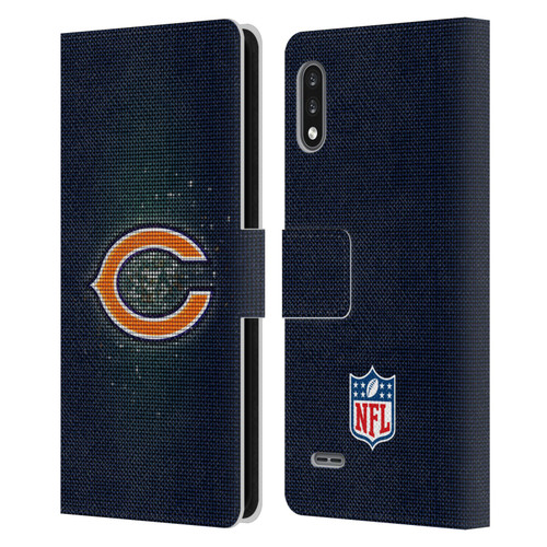 NFL Chicago Bears Artwork LED Leather Book Wallet Case Cover For LG K22