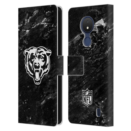 NFL Chicago Bears Artwork Marble Leather Book Wallet Case Cover For Nokia C21