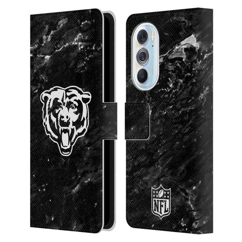 NFL Chicago Bears Artwork Marble Leather Book Wallet Case Cover For Motorola Edge X30
