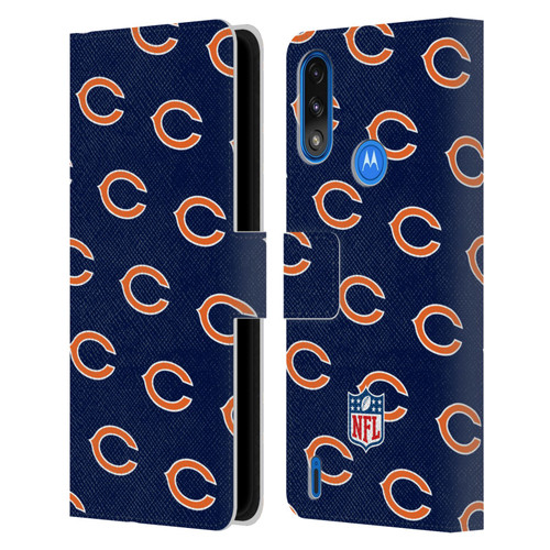 NFL Chicago Bears Artwork Patterns Leather Book Wallet Case Cover For Motorola Moto E7 Power / Moto E7i Power