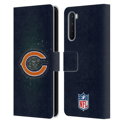 NFL Chicago Bears Artwork LED Leather Book Wallet Case Cover For OnePlus Nord 5G