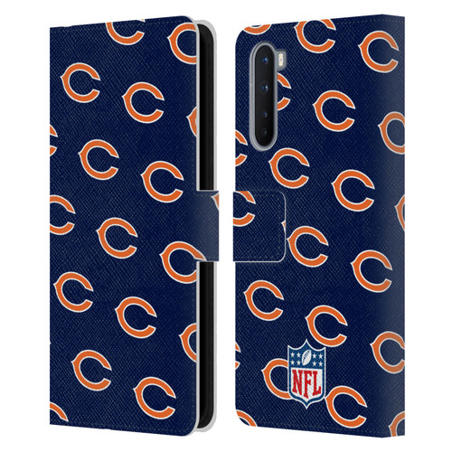 NFL Chicago Bears Artwork Patterns Leather Book Wallet Case Cover For OnePlus Nord 5G