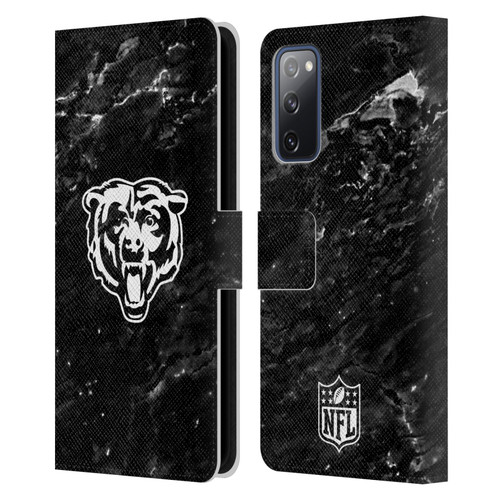 NFL Chicago Bears Artwork Marble Leather Book Wallet Case Cover For Samsung Galaxy S20 FE / 5G