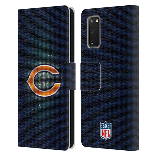 NFL Chicago Bears Artwork LED Leather Book Wallet Case Cover For Samsung Galaxy S20 / S20 5G