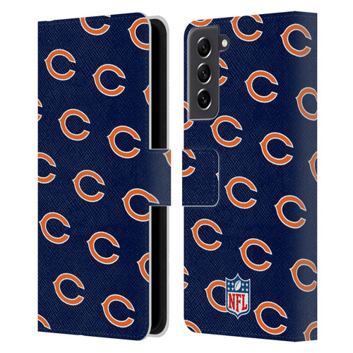 NFL Chicago Bears Artwork Patterns Leather Book Wallet Case Cover For Samsung Galaxy S21 FE 5G