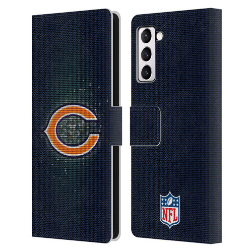 NFL Chicago Bears Artwork LED Leather Book Wallet Case Cover For Samsung Galaxy S21+ 5G