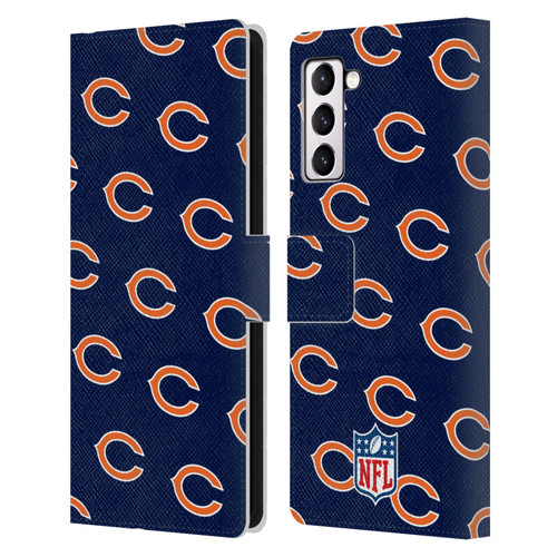 NFL Chicago Bears Artwork Patterns Leather Book Wallet Case Cover For Samsung Galaxy S21+ 5G